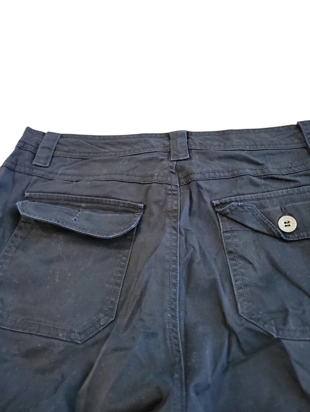 Lady Hathaway Casual Cargo Style Jeans Pants Black Summer Weight Cotton - Picture 4 of 5